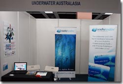 The underwater australasia booth at MIDE 2009, Kuala Lumpur, Malaysia.