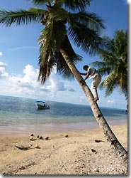 The island Rumung, the forbidden island, Yap, Micronesia