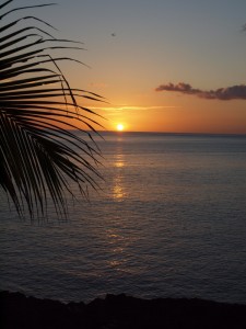 Sunset on Christmas Island. The sun sinking in the wide, blue ocean every day! Christmas Island, Western Australia, Indian Ocean