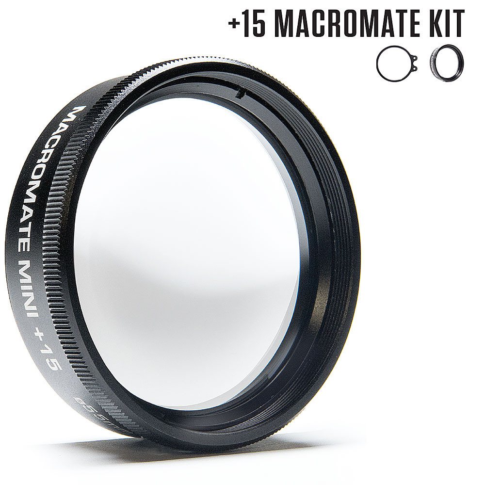 FLIP +15 MacroMate Mini Underwater Macro Lens for GoPro 3, 3+, 4, 5, 6, 7, 8, 9, 10, 11, 12