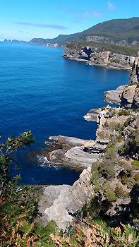 The rough and rugged coast of Tasmania, Australia